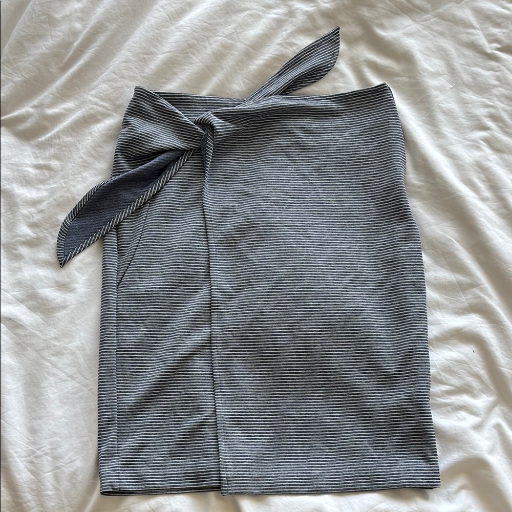 Club Monaco Blue Wrap Pencil Skirt
